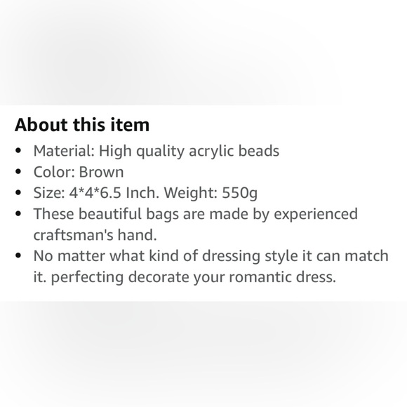 Honey Colored Beaded Acrylic Handmade Handbag - Picture 10 of 10